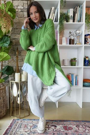 Big Softie Super Slant Knit Jumper Jade -